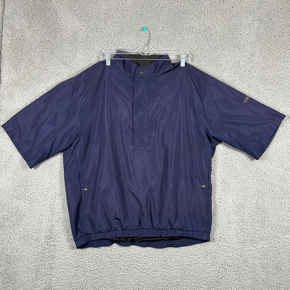 FootJoy‎ DryJoys Pullover Jacket Mens Large Navy Blue Golf Windbreaker Rain L